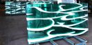 Silk screen printing laminated glass